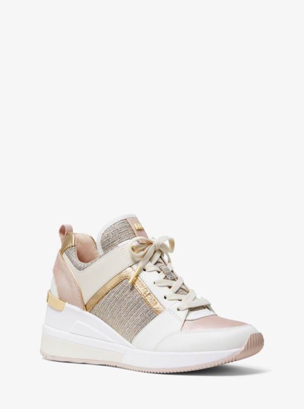 Damske Tenisky Michael Kors Georgie Leather and Chain-Mesh Viacfarebný - Topanky Michael Kors Sleva | CEHXI-9342